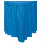 Royal Blue Solid Plastic Table Skirt 29"X14Ft