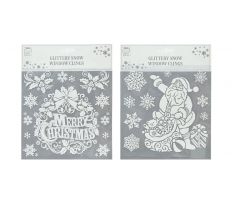 White Glitter Decoratived Stickers ( Assorted Designs )