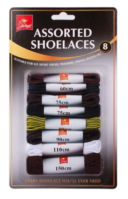 Assorted Shoe Laces 8 Pack