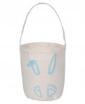Easter Cotton Bucket With Blue Bunny