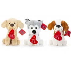 Valentines Love Heart Puppy 26cm ( Assorted Designs )