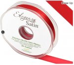 Eleganza Double Faced Satin Red Ribbon 15mm X20M