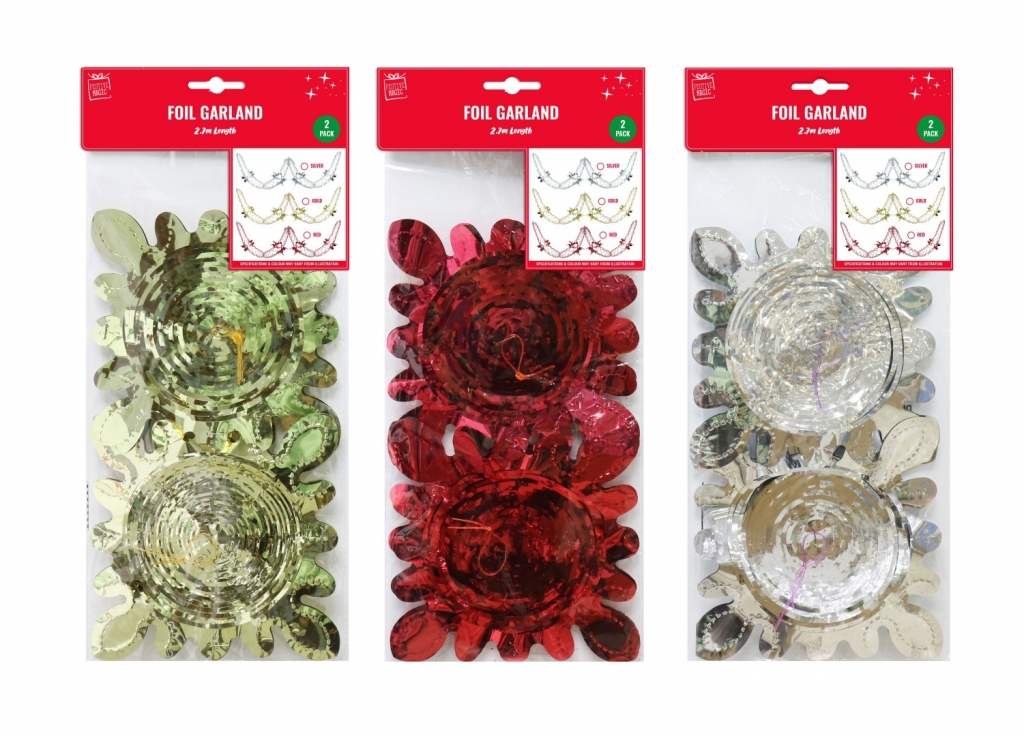 Foil Garland 2.7M 2 Pack - Click Image to Close