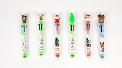 Christmas Novelty 6 Colour Pen ( Assorted Designs )