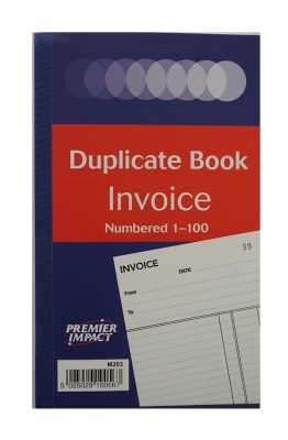Silvine Impact Duplicate Book Invoice 206mm X 127mm