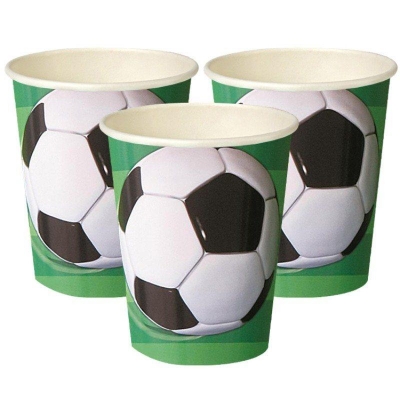 8 Pack 3D Soccerball 9oz Cups