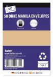 Tallon 50 Duke Manila Peal & Seal Envelopes 80Gsm