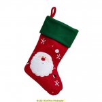 Deluxe Plush Red Fluffy Beard Santa Stocking 40cm x 25cm
