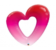 42" Pink Ombre Heart Shape Balloon