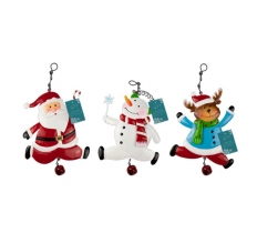 Christmas Hanging Metal Character with Bell 29cm