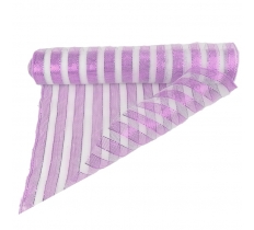 50CMX10M DECO MESH PINK/WHITE