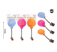 Smart Choice Birthday Balloon Plush Dog Toy ( Assorted )