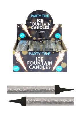 Silver 15cm Ice Fountain Firework Candle 2 Pack