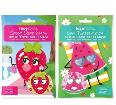 Face Facts Printed Masks Cool Watermelon / Sassy Strawberry