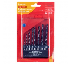 Amtech 8 Pack Wood Drill Bit Set