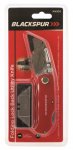 Folding Lock Back Utility Knife With 5 Spare Blades
