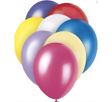 Premium 12" Pastel Pearlized Balloons Assorted 8 Pack
