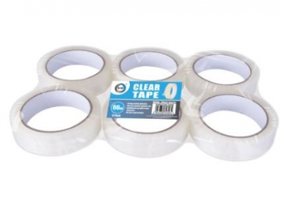 Clear Tape 66mm X 54mm 6 Pack