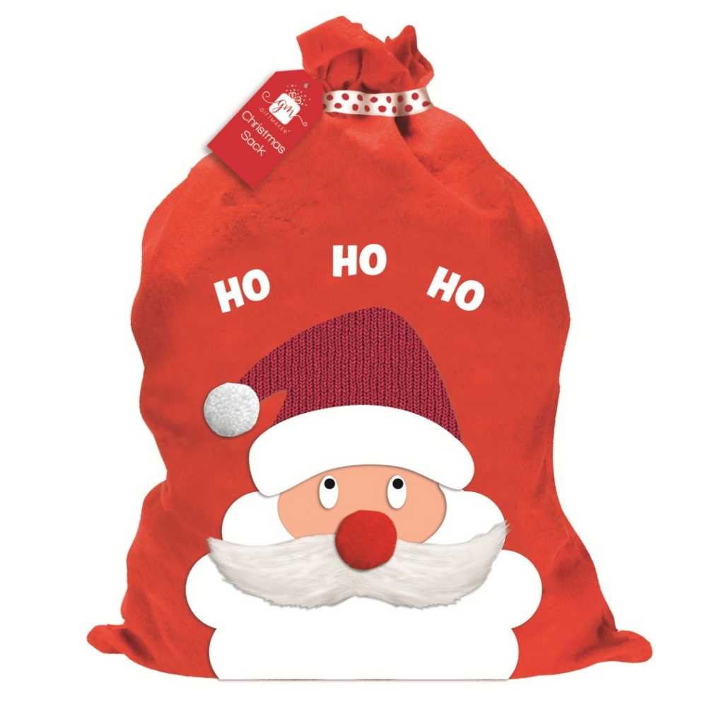 Christmas Sack Ho Ho Ho Santa - Click Image to Close