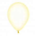 Crystal Pastel Yellow 5" Latex Balloons 13cm - 100 Pack