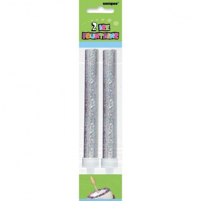 Silver 15cm Ice Fountain Firework Candle 2 Pack