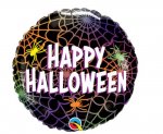 Round 18" Foil Halloween Spiders & Web Balloon