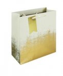 Cream Gold Distressed Medium Bag