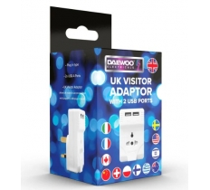 UK Visitor Adaptor 2usb 5v2.1a (1xa 1xc)