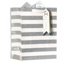 Silver Stripe Large Bag