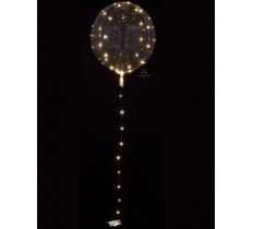 Crystal Clearz White LED Jumbo Balloons 18"/46cm