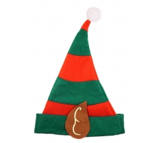 Deluxe Elf Hat With Ears Adult Size 41cm X 31cm