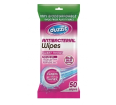 Biodegrabale Anti Bacterial Wipes Sweet Things 50pk