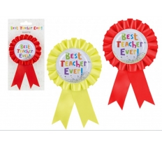 Teacher Rosette 9cm