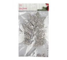 Silver Glitter Stems 45cm 3 Pack