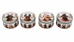 Christmas Dog In Christmas Hat Tin Candle 7.5x5cm