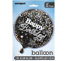 Glittering Birthday Round Foil Balloon 18"