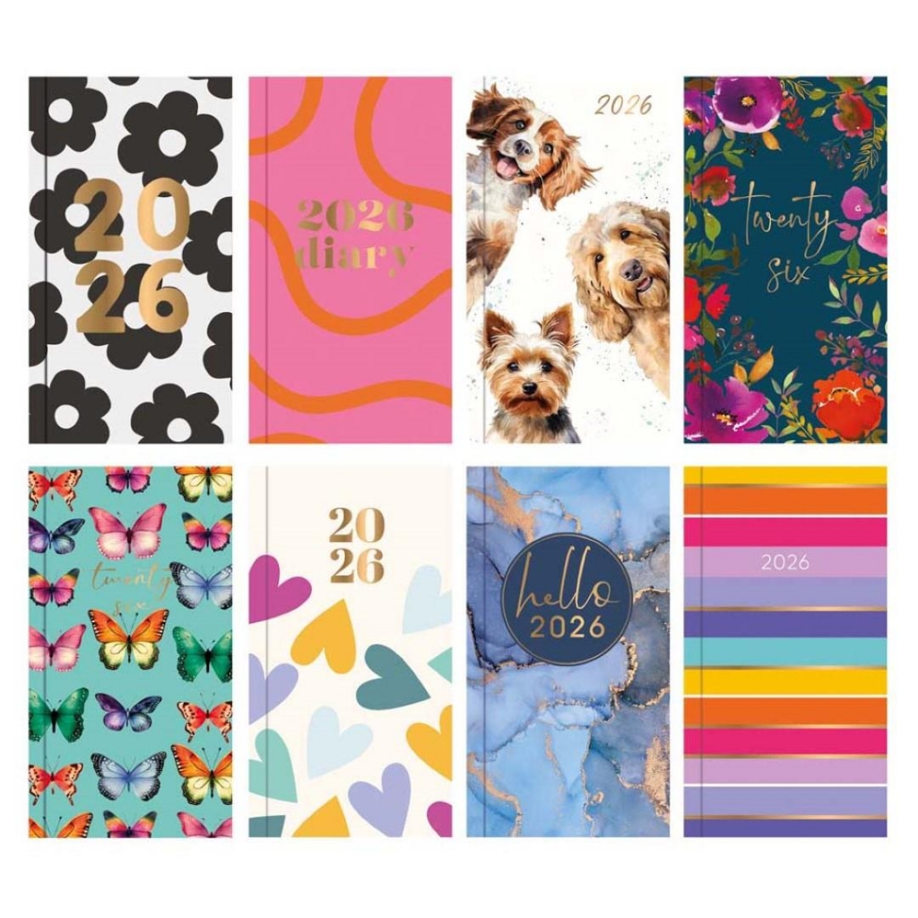 2026 Diary Slim WTV 8 Assorted - Click Image to Close
