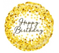 Gold Sparkle Birthday Holographic 18"