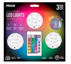 LED Colour Changing Lights 3pk