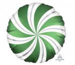 Satin Emerald Candy Swirls 18" Balloon