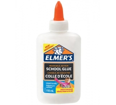 Elmers 118ml White PVA Washable No Run School Glue