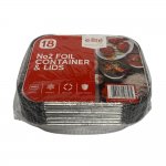 Foil Containers & Lids 18 Pack No 2