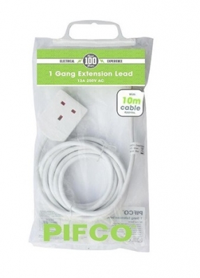 1 Gang ( 1 Way ) Extension Lead 10m