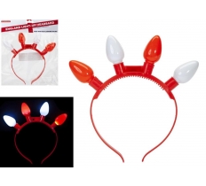 St George Red White Headband With 3 Multi Function Bulbs