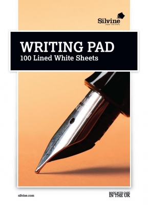 Silvine Medium A5 White Lined Writing Pad 100 Sheets