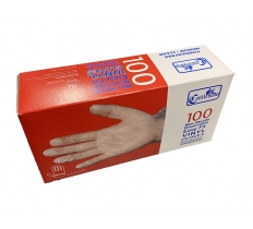 Powder Free Clear Vinyl Gloves Large 100 Pack