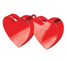 RED DOUBLE HEART BALLOON WEIGHTS 170G/6OZ