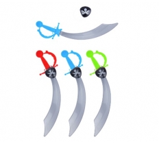 Pirate 45cm Cutlass Sword with Eyepatch Set ( Assorted )