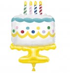 Giant Birthday Cake Shaped Foil Balloon