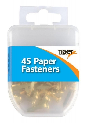 Tiger Essential 60 Paper Fasteners Brass